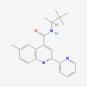 6-methyl-2-(2-pyridinyl)-N-(1,2,2-trimethylpropyl)-4-quinolinecarboxamide