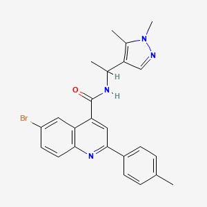 6-bromo-N-[1-(1,5-dimethyl-1H-pyrazol-4-yl)ethyl]-2-(4-methylphenyl)-4-quinolinecarboxamide