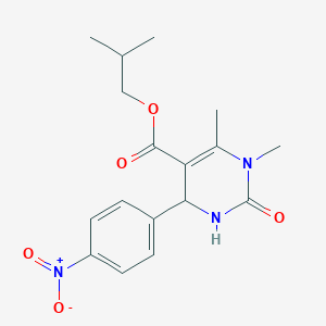 molecular formula C17H21N3O5 B416080 Isobutyl 1,6-dimethyl-4-(4-nitrophenyl)-2-oxo-1,2,3,4-tetrahydropyrimidine-5-carboxylate 