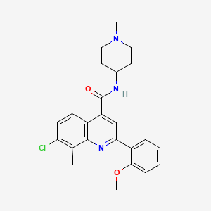 7-chloro-2-(2-methoxyphenyl)-8-methyl-N-(1-methyl-4-piperidinyl)-4-quinolinecarboxamide