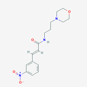 molecular formula C16H21N3O4 B416082 3-{3-nitrophenyl}-N-[3-(4-morpholinyl)propyl]acrylamide 