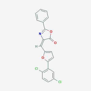molecular formula C20H11Cl2NO3 B416083 4-[5-(2,5-Dichloro-phenyl)-furan-2-ylmethylene]-2-phenyl-4H-oxazol-5-one 