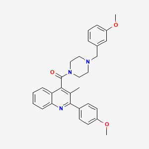 4-{[4-(3-methoxybenzyl)-1-piperazinyl]carbonyl}-2-(4-methoxyphenyl)-3-methylquinoline