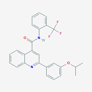 2-(3-isopropoxyphenyl)-N-[2-(trifluoromethyl)phenyl]-4-quinolinecarboxamide