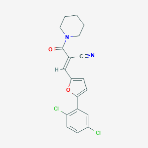 3-[5-(2,5-Dichloro-phenyl)-furan-2-yl]-2-(piperidine-1-carbonyl)-acrylonitrile