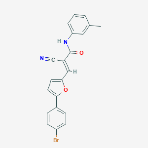 molecular formula C21H15BrN2O2 B416086 3-[5-(4-bromophenyl)-2-furyl]-2-cyano-N-(3-methylphenyl)acrylamide 