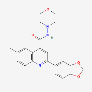 2-(1,3-benzodioxol-5-yl)-6-methyl-N-4-morpholinyl-4-quinolinecarboxamide