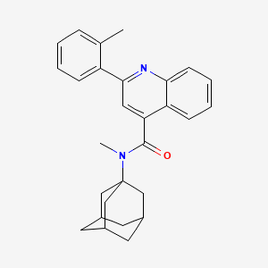 molecular formula C28H30N2O B4160868 N-1-adamantyl-N-methyl-2-(2-methylphenyl)-4-quinolinecarboxamide 