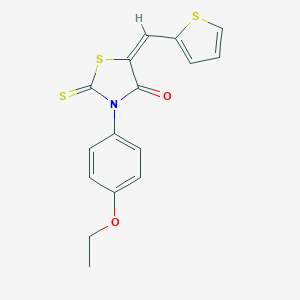 molecular formula C16H13NO2S3 B416087 3-(4-Ethoxyphenyl)-5-(2-thienylmethylene)-2-thioxo-1,3-thiazolidin-4-one 