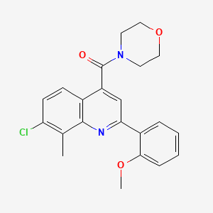 7-chloro-2-(2-methoxyphenyl)-8-methyl-4-(4-morpholinylcarbonyl)quinoline