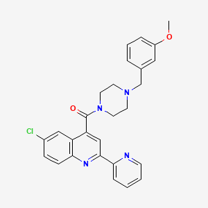 6-chloro-4-{[4-(3-methoxybenzyl)-1-piperazinyl]carbonyl}-2-(2-pyridinyl)quinoline