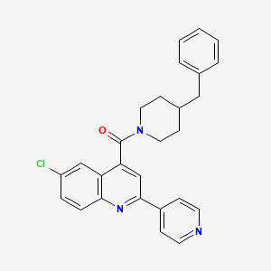 molecular formula C27H24ClN3O B4160894 4-[(4-benzyl-1-piperidinyl)carbonyl]-6-chloro-2-(4-pyridinyl)quinoline 