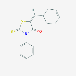 molecular formula C17H17NOS2 B416090 5-(3-Cyclohexen-1-ylmethylene)-3-(4-methylphenyl)-2-thioxo-1,3-thiazolidin-4-one 