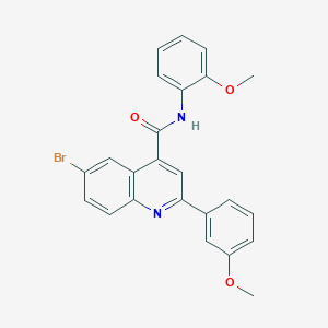 molecular formula C24H19BrN2O3 B4160900 6-bromo-N-(2-methoxyphenyl)-2-(3-methoxyphenyl)-4-quinolinecarboxamide 