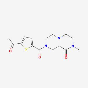 molecular formula C15H19N3O3S B4160904 8-[(5-acetyl-2-thienyl)carbonyl]-2-methylhexahydro-2H-pyrazino[1,2-a]pyrazin-1(6H)-one 