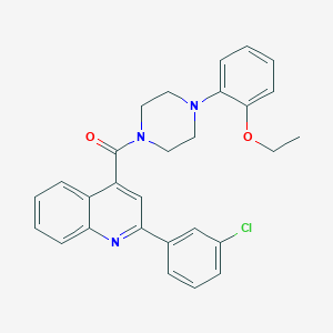 2-(3-chlorophenyl)-4-{[4-(2-ethoxyphenyl)-1-piperazinyl]carbonyl}quinoline