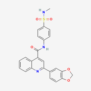 2-(1,3-benzodioxol-5-yl)-N-{4-[(methylamino)sulfonyl]phenyl}-4-quinolinecarboxamide