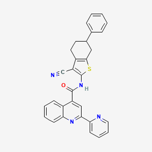 molecular formula C30H22N4OS B4160929 N-(3-cyano-6-phenyl-4,5,6,7-tetrahydro-1-benzothien-2-yl)-2-(2-pyridinyl)-4-quinolinecarboxamide 