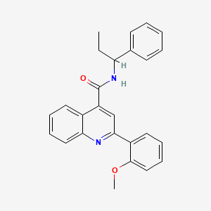 molecular formula C26H24N2O2 B4160936 2-(2-methoxyphenyl)-N-(1-phenylpropyl)-4-quinolinecarboxamide 