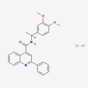 N-[1-(3,4-dimethoxyphenyl)ethyl]-2-phenyl-4-quinolinecarboxamide hydrochloride