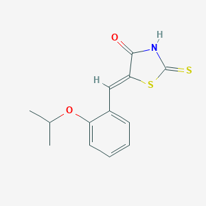 molecular formula C13H13NO2S2 B416098 (5E)-5-(2-isopropoxybenzylidene)-2-mercapto-1,3-thiazol-4(5H)-one CAS No. 352540-00-2