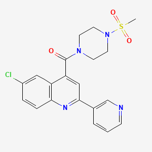 6-chloro-4-{[4-(methylsulfonyl)-1-piperazinyl]carbonyl}-2-(3-pyridinyl)quinoline