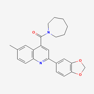 molecular formula C24H24N2O3 B4160990 4-(1-azepanylcarbonyl)-2-(1,3-benzodioxol-5-yl)-6-methylquinoline 