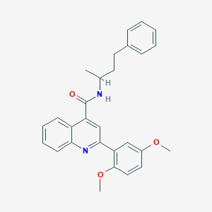 2-(2,5-dimethoxyphenyl)-N-(1-methyl-3-phenylpropyl)-4-quinolinecarboxamide