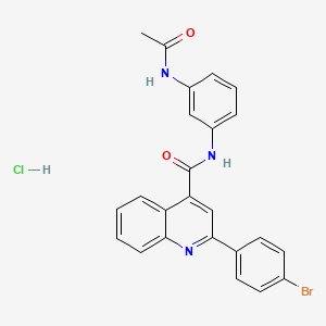 N-(3-acetamidophenyl)-2-(4-bromophenyl)quinoline-4-carboxamide;hydrochloride