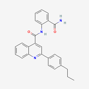 molecular formula C26H23N3O2 B4161050 N-[2-(aminocarbonyl)phenyl]-2-(4-propylphenyl)-4-quinolinecarboxamide 