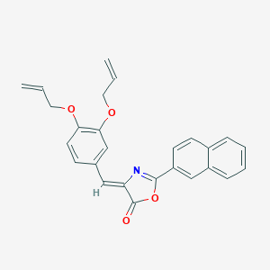 molecular formula C26H21NO4 B416106 4-[3,4-bis(allyloxy)benzylidene]-2-(2-naphthyl)-1,3-oxazol-5(4H)-one 