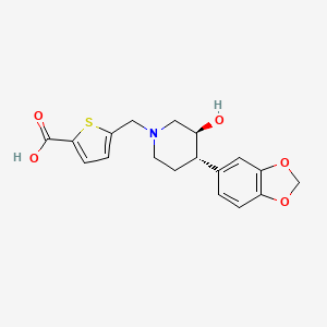 5-{[(3S*,4S*)-4-(1,3-benzodioxol-5-yl)-3-hydroxypiperidin-1-yl]methyl}thiophene-2-carboxylic acid