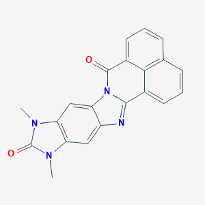 molecular formula C21H14N4O2 B416107 10,12-Dimethyl-10,12-dihydro-7H,11H-benzo[de]imidazo[4',5':5,6]benzimidazo[2,1-a]isoquinoline-7,11-dione 