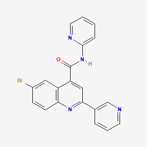 molecular formula C20H13BrN4O B4161075 6-bromo-N-2-pyridinyl-2-(3-pyridinyl)-4-quinolinecarboxamide 