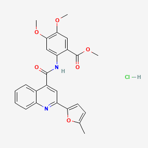 methyl 4,5-dimethoxy-2-({[2-(5-methyl-2-furyl)-4-quinolinyl]carbonyl}amino)benzoate hydrochloride