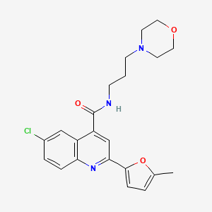 6-chloro-2-(5-methyl-2-furyl)-N-[3-(4-morpholinyl)propyl]-4-quinolinecarboxamide