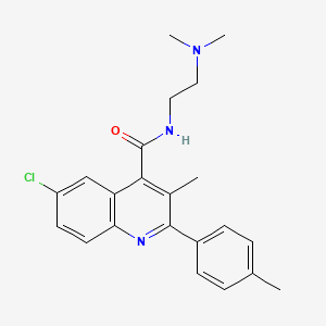 molecular formula C22H24ClN3O B4161124 6-chloro-N-[2-(dimethylamino)ethyl]-3-methyl-2-(4-methylphenyl)-4-quinolinecarboxamide 