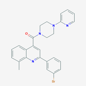 2-(3-bromophenyl)-8-methyl-4-{[4-(2-pyridinyl)-1-piperazinyl]carbonyl}quinoline