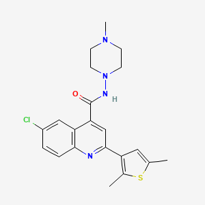 6-chloro-2-(2,5-dimethyl-3-thienyl)-N-(4-methyl-1-piperazinyl)-4-quinolinecarboxamide