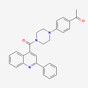 1-(4-{4-[(2-phenyl-4-quinolinyl)carbonyl]-1-piperazinyl}phenyl)ethanone