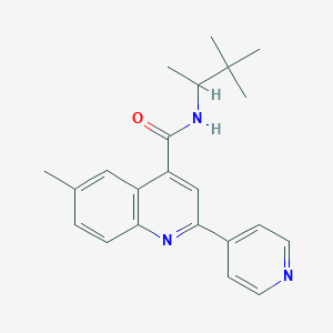 6-methyl-2-(4-pyridinyl)-N-(1,2,2-trimethylpropyl)-4-quinolinecarboxamide