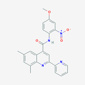 N-(4-methoxy-2-nitrophenyl)-6,8-dimethyl-2-(2-pyridinyl)-4-quinolinecarboxamide