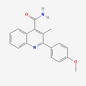 molecular formula C18H16N2O2 B4161216 2-(4-methoxyphenyl)-3-methyl-4-quinolinecarboxamide 