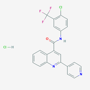 N-[4-chloro-3-(trifluoromethyl)phenyl]-2-(4-pyridinyl)-4-quinolinecarboxamide hydrochloride