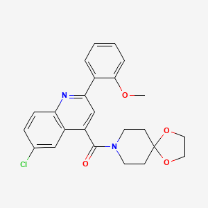 molecular formula C24H23ClN2O4 B4161230 6-chloro-4-(1,4-dioxa-8-azaspiro[4.5]dec-8-ylcarbonyl)-2-(2-methoxyphenyl)quinoline 