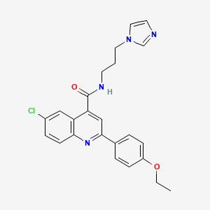 6-chloro-2-(4-ethoxyphenyl)-N-[3-(1H-imidazol-1-yl)propyl]-4-quinolinecarboxamide