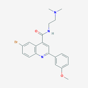 molecular formula C21H22BrN3O2 B4161255 6-bromo-N-[2-(dimethylamino)ethyl]-2-(3-methoxyphenyl)-4-quinolinecarboxamide 