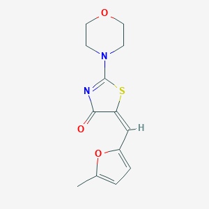 molecular formula C13H14N2O3S B416128 5-[(5-methyl-2-furyl)methylene]-2-(4-morpholinyl)-1,3-thiazol-4(5H)-one CAS No. 331864-85-8