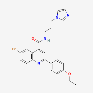 6-bromo-2-(4-ethoxyphenyl)-N-[3-(1H-imidazol-1-yl)propyl]-4-quinolinecarboxamide