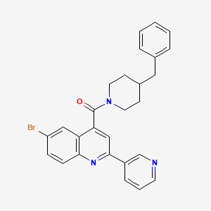 molecular formula C27H24BrN3O B4161289 4-[(4-benzyl-1-piperidinyl)carbonyl]-6-bromo-2-(3-pyridinyl)quinoline 